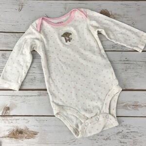 INFANT Carter's White & Pink One Piece